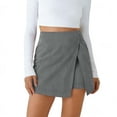 thumbnail image 2 of Fesfesfes Skirts for Women Solid Color Pattern Print Mini Skirt High Waist Short Straight Skirt, 2 of 8