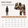 thumbnail image 4 of Salouo Gothic Eastern Floral Skull Pattern Women's Pajamas Set Long Sleeve Button Down Sleepwear Soft Pj Lounge Sets for women 2 Piece Pjs Set with Long Pants-Medium, 4 of 7