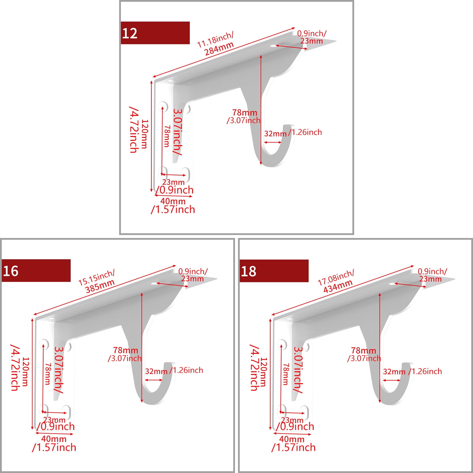 High Strength Triangles Shelf Brackets Cold Roll Steel Wall Mount Hardware for Heavy Storage Solution Daily Use