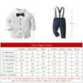 thumbnail image 2 of BULLPIANO Toddler Dress Suit Baby Boys Clothes Sets Long Sleeve Bow Tie T-shirt Suspenders Pants Gentleman Suit Outfits, 2 of 9