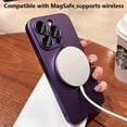 thumbnail image 4 of Magnetic Ring Case for iPhone 13 Pro Case Kickstand Built-in Camera Lens Protector Compatible with MagSafe Matte Soft Phone Case for 13 Pro 6.1" - Purple, 4 of 10