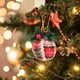 thumbnail image 2 of Gibobby de adorno colgante de tela para decoración de árbol de Navidad, colgantes inastillables surtidas, de adorno a cuadros de Navidad(C), 2 of 5