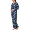 thumbnail image 2 of Nautica Women's 2 Piece Cozy Fleece Pajama Sleepwear Set (Blue Snowflakes,XXL), 2 of 5