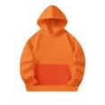 thumbnail image 4 of Generic Cute Hoodies for Girls Oversized Long Sleeve Hooded Pullover Kids Fashion Teen Girls Casual Fall Sweatshirt Trendy 2024 Trendy Clothes(5-6 Years,Orange), 4 of 8