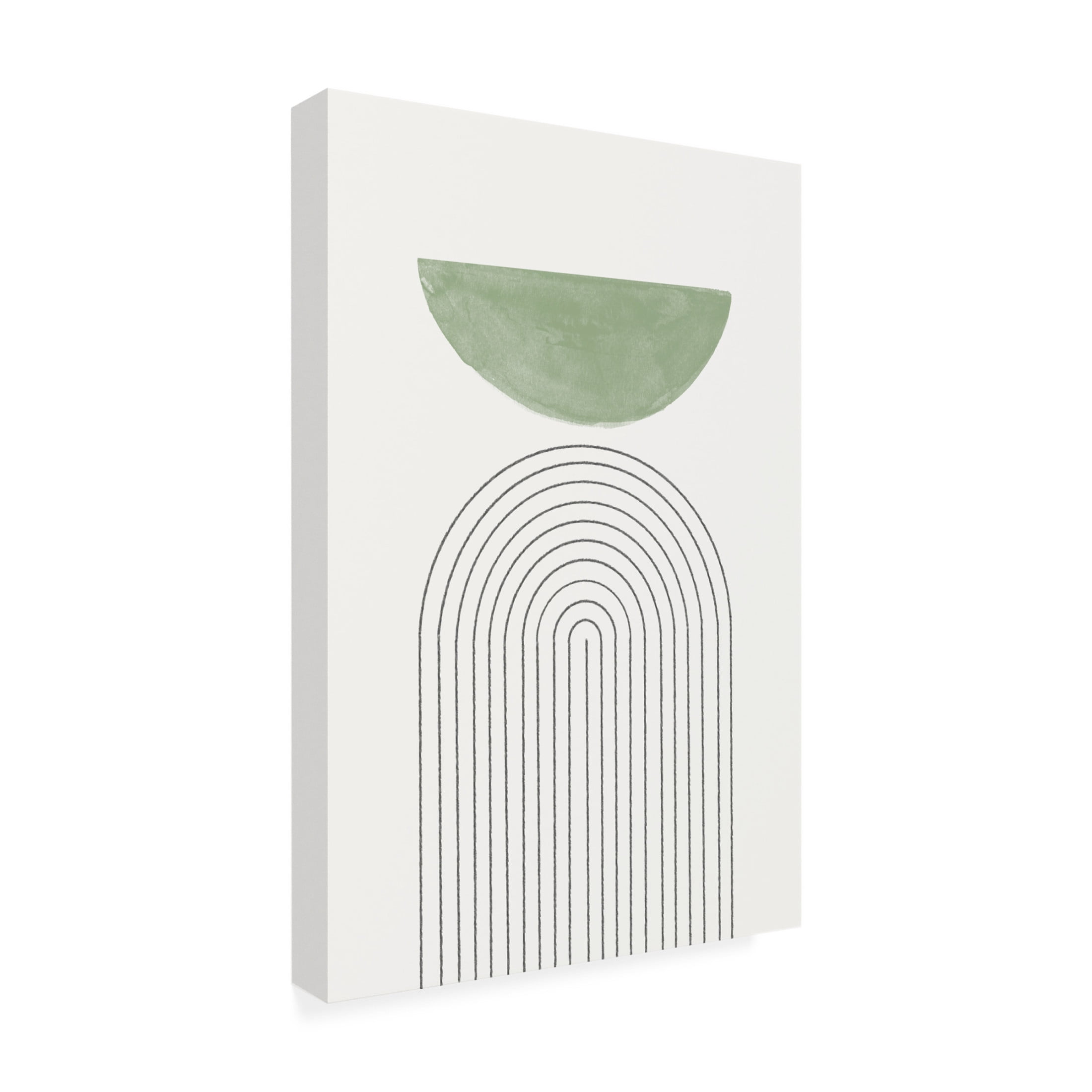 Trademark Fine Art THE MIUUS STUDIO Green Moon No3 Canvas Wall Art