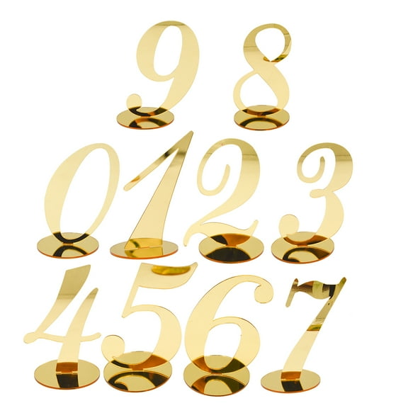 20 pcs  Wedding Table with Holder Base Party Table Holder for Wedding Reception and Decoration Golden