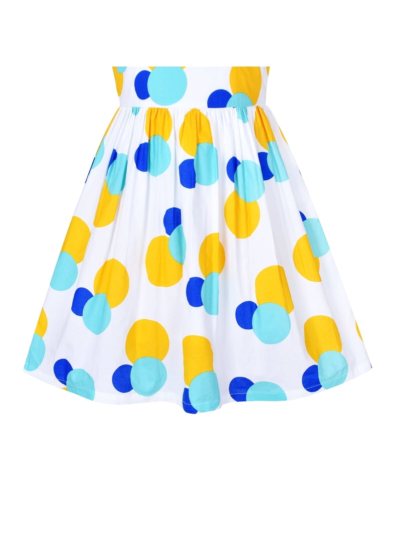 blue dress with yellow polka dots Julie Polka Dot Babydoll Dress-Butter Yellow