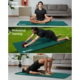 thumbnail image 6 of YR Thick Yoga Mat 15mm NBR 78"x35" Wide Exercise Workout Mats for Home Gym Floor Fitness Pad, Green, 6 of 9