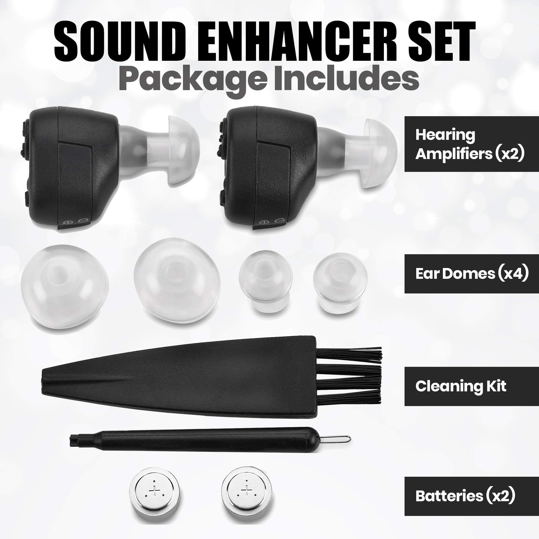MEDca Digital Hearing Amplifier - in-The-Canal (ITC) Pair of in Ear Sound, Multicolor