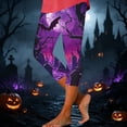 thumbnail image 2 of Stamzod Womens Capris for Halloween High Waisted Print Stretchy Capri Leggings Plus Size Fashion Cropped Yoga Pants, 2 of 8