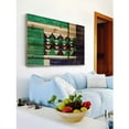 thumbnail image 4 of Marmont Hill - "Green Teeth" Painting Print on Natural Pine Wood, 4 of 7