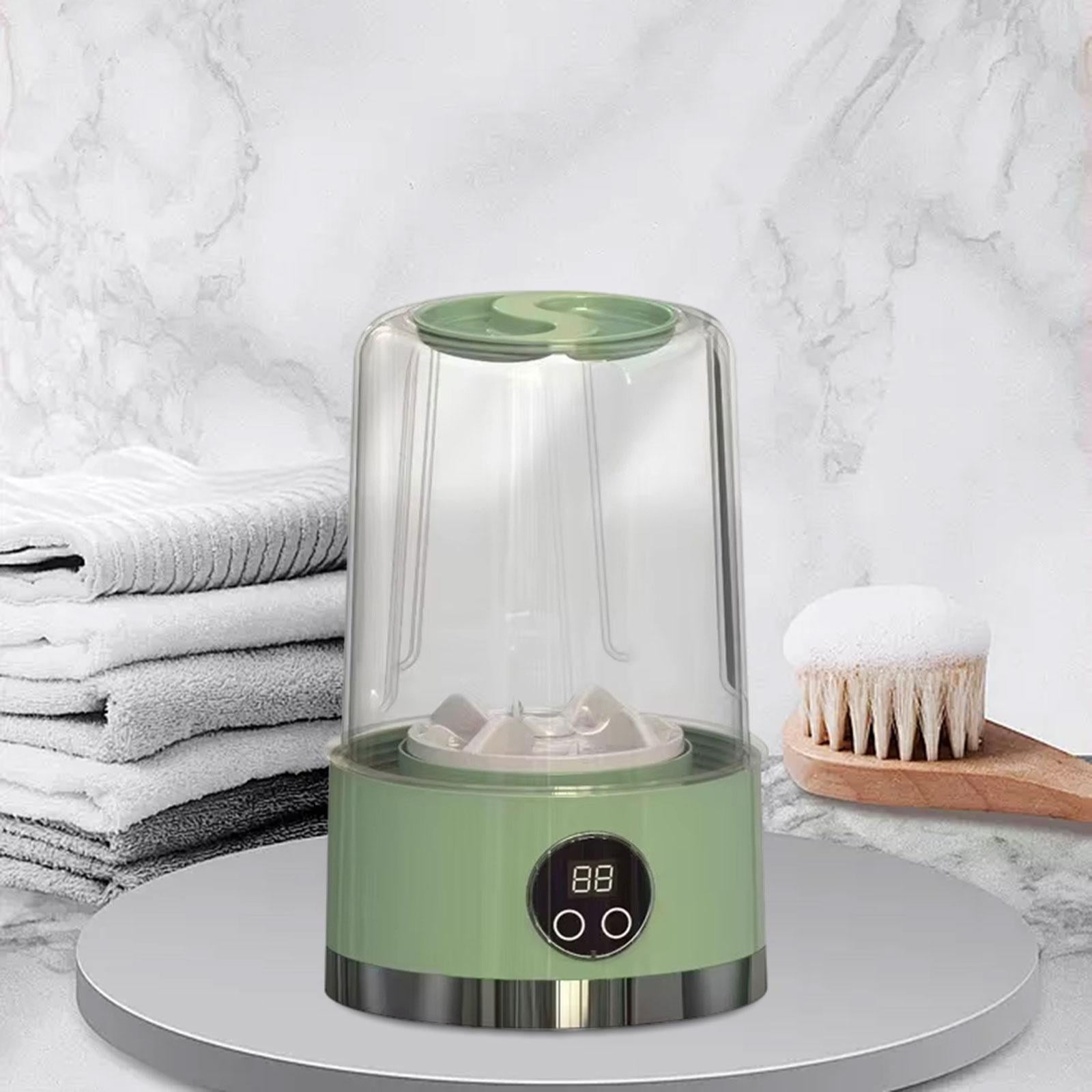 kowaku Underwear Washer Makeup Brush Cleaner Quickly Automatic Drain Mini Washing Machine for Small Place Personal Apartments Travel Green