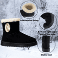 thumbnail image 2 of BERANMEY Suede Faux Fur Mid-Calf Boots For Womens Classic Winter Boots Rubber Sole Women's Boots, 2 of 7