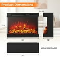 thumbnail image 3 of Gymax 24'' 3-Sided Electric Fireplace Insert w/Remote Control 3 Flame Colors 1-6H Timer, 3 of 10