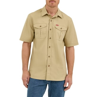 Pabst Blue Ribbon Men's Print Button Up Shirt with Short Sleeves