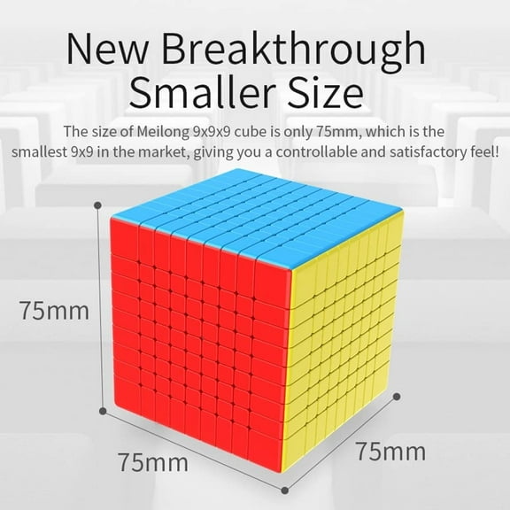 Stickerless Speed Cube 9x9 MFJS Update Version, Smooth Turning Magic Puzzle