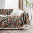 thumbnail image 4 of Paokuoon Sofa Cover Universal Sofa Cover L Shape Couch Slipcover Exquisite Pattern Soft Wear Resistant Vintage Farmhouse Furniture Protector Sofa Towel, 4 of 7