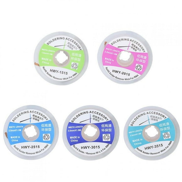 Desoldering Wick,5Pcs Soldering Wick Desoldering Solder Wick Remover Desoldering Solder Wick Exceptional Reliability