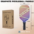 thumbnail image 7 of Zdle Graphite Pickleball Paddle Set, Lightweight, Honeycomb Core, Pink Purple, 7 of 7