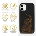 thumbnail image 4 of Case Yard Wooden Case for iPhone-11 Soft TPU Silicone cover Slim Fit Shockproof Wood Protective Phone Cover for Girls Boys Men and Women Supports Wireless Charging Indian Elephant Baby Design, 4 of 7