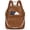 Brown, variant on Backpack Purse for Women PU Leather Backpack for Work Office Small Fashion Daypack for College Travel,Black