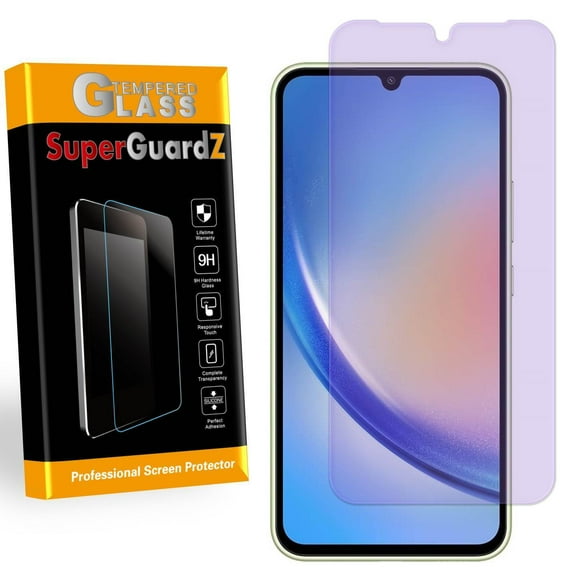 [2-Pack] For Samsung Galaxy A34 5G (2023) - SuperGuardZ Anti Blue Light [Eye Protection] Tempered Glass Screen Protector, Anti-Scratch, 9H Hardness