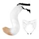 thumbnail image 1 of Diadema con orejas de zorro de imitación Hugo Diadema Unisex Blanco Cola de traje, 1 of 9