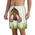 thumbnail image 2 of Naloa Brown Bunny Men's Beach Shorts, Surfing shorts, Swim trunks, Quick Dry Swim Trunks for Surfing Beach Fun - Large, 2 of 9