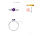 thumbnail image 4 of ANGARA Natural 0.8 Ct. Amethyst Solitaire Ring in Sterling Silver for Women (Ring Size: 3), 4 of 9