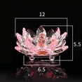 thumbnail image 1 of Crystal Glass Lotus Flower Candle Holder Candlestick Home Decor Craft Tea Light, 1 of 11