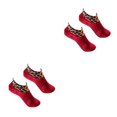 thumbnail image 3 of Qarigey 1 par de calcetines de invierno para el suelo, calcetines térmicos antideslizantes para el tobillo, zapatillas de lana Unisex, calcetín de tubo mujer vino tinto 2piezas Qarigey CBP452541, 3 of 6