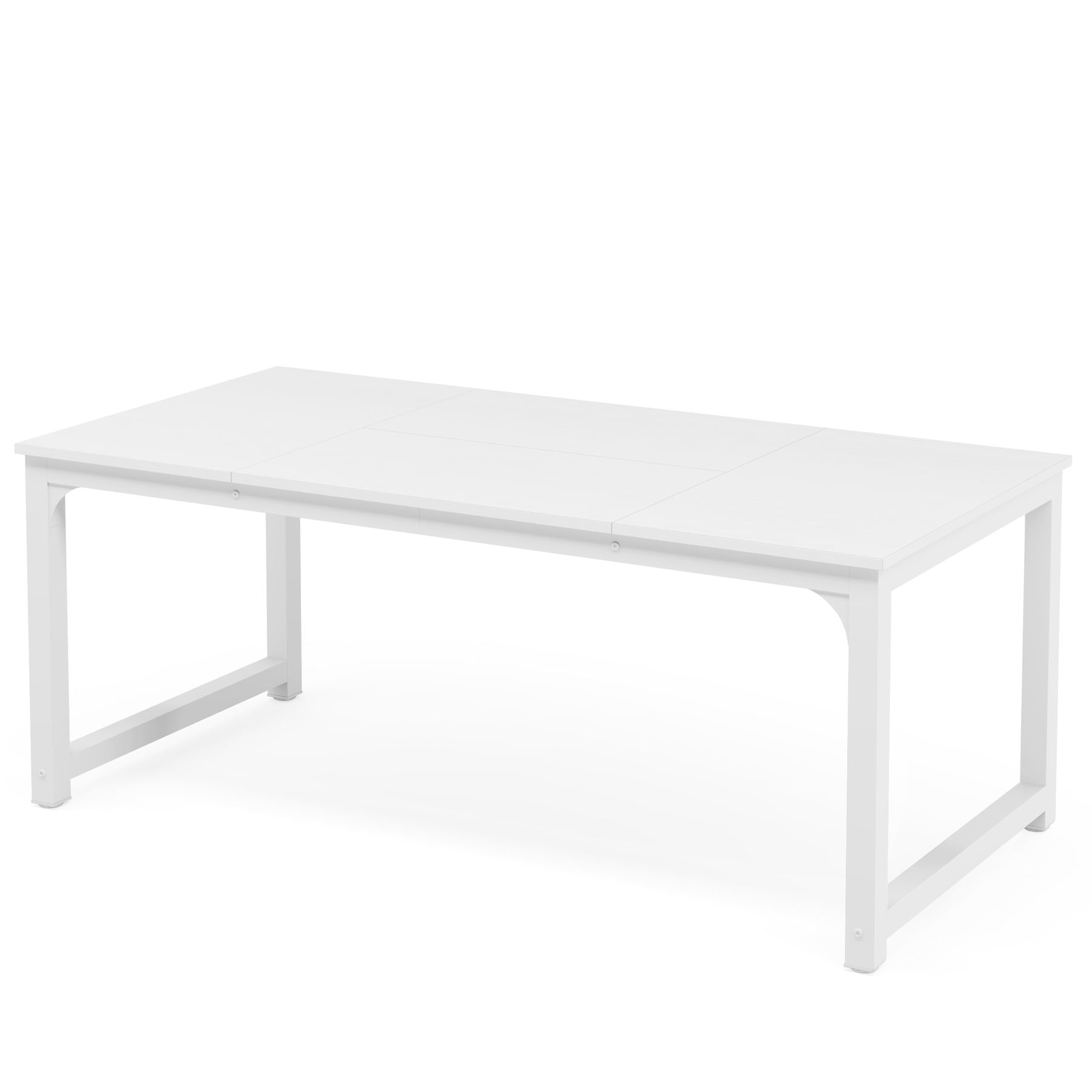 Fnova 63'' Executive Desk, Large Home Office Computer Desk with Thickened Metal Frame, Sturdy Writing Table, Multipurpose for Dining, Conference & Home Office