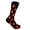 Black with Orange, variant on Men's Mid-calf Polka Dots Dress Casual Socks in Navy with Orange Color