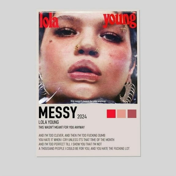 Music Poster- Lola Young - Messy 2024 Poster- Vintage Style - Size 24x36 - Postora