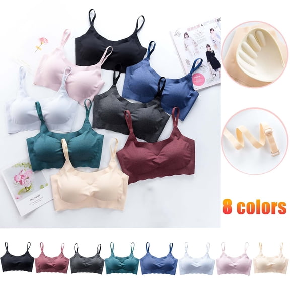 abtuhar Women Plus Size Bras,Push Up Bras for Women,Fashion Solid Color Wire Free Bra Everyday Underwear