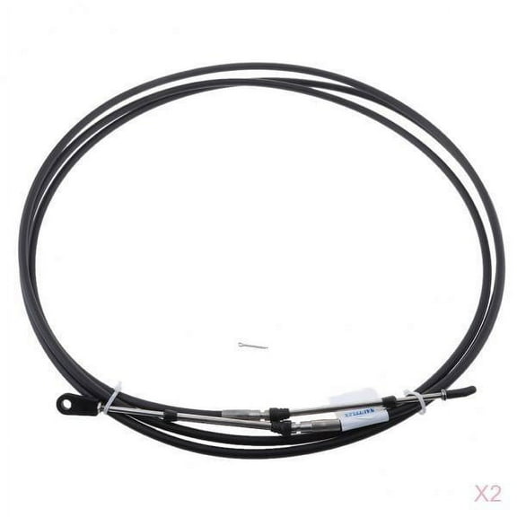 2pcs Throttle Remote Control Box Cable For Marine Outboard 17 FT