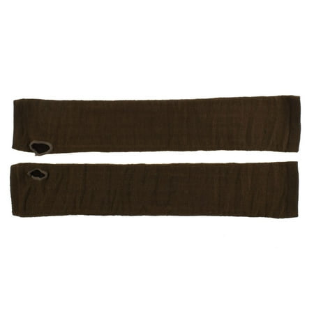 Sleeve Arm Warmers - Women's Winter Fall Acrylic Fingerless Arm Warmers Sleeves Knit Gloves Brown Pair