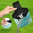 thumbnail image 4 of Haosy Teal Green Gold Marble Golf Mallet Putter Cover Strong Magnetic Leather Golf Club Headcover Closure, 4 of 7