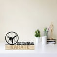 thumbnail image 3 of Handmadetneonsign Custom Karate Desk Name Plate, Karate Metal Nameplate For Desk, Desk Nameplate, 3 of 4