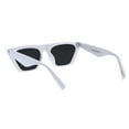 thumbnail image 3 of Womens Futuristic Squared Flat Top Cat Eye Goth Retro Mod Sunglasses White Black, 3 of 3