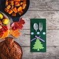 thumbnail image 3 of EGNMCR Christmas Decorations, Christmas Gifts Christmas Decorations Table Tableware Set Hotel Tableware Set Christmas Tree Knife And Fork Bag 4 fork storage, 3 of 6