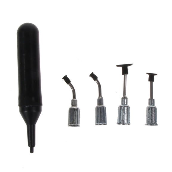 MOMOJIA Rubber IC Pick up Vacuum Sucking Pen with 4 Suction Headers for Resistor Chip