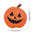 thumbnail image 3 of Halloween Table Mat Macrame Pumpkin Trivet Heat Resistant Absorbent Cotton Cup Pad for Fall Thanksgiving Coffee Table Decor by MPOISVA, 3 of 6