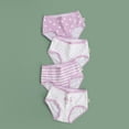 thumbnail image 2 of Xfvqtps 4PCS Kids Toddler Little Girls Underwear Cotton Soft Breathable Lace Purple Series Heart Polka Dot Stripe Print Panties Briefs 4 Pack Purple-01, 2 of 3