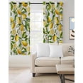 thumbnail image 2 of Lemon Yellow Blackout Curtains for Bedroom Living Room Darkening Curtains 84 Inch Length 2 Panels Set Country Watercolor Floral Leaf Green White Window Curtain Window Treatment Grommet Drapes 42"x84", 2 of 9