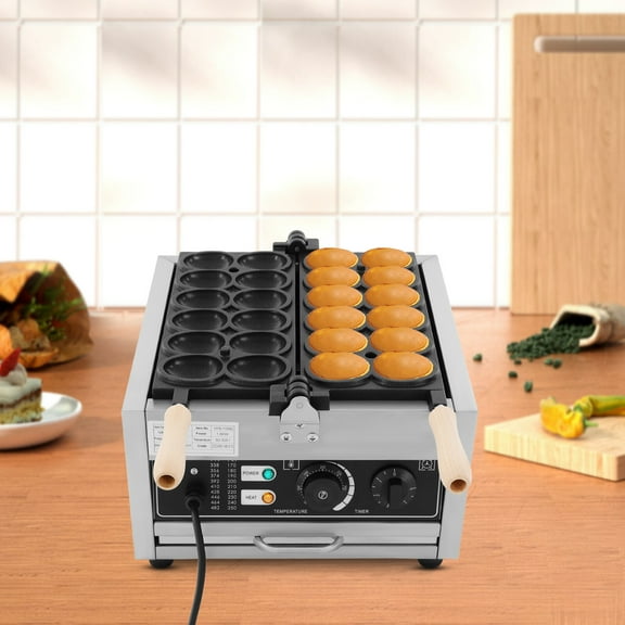 Egg-Shape Waffle Making Machine Mini Electric Waffle Making Baking Machine 1800W