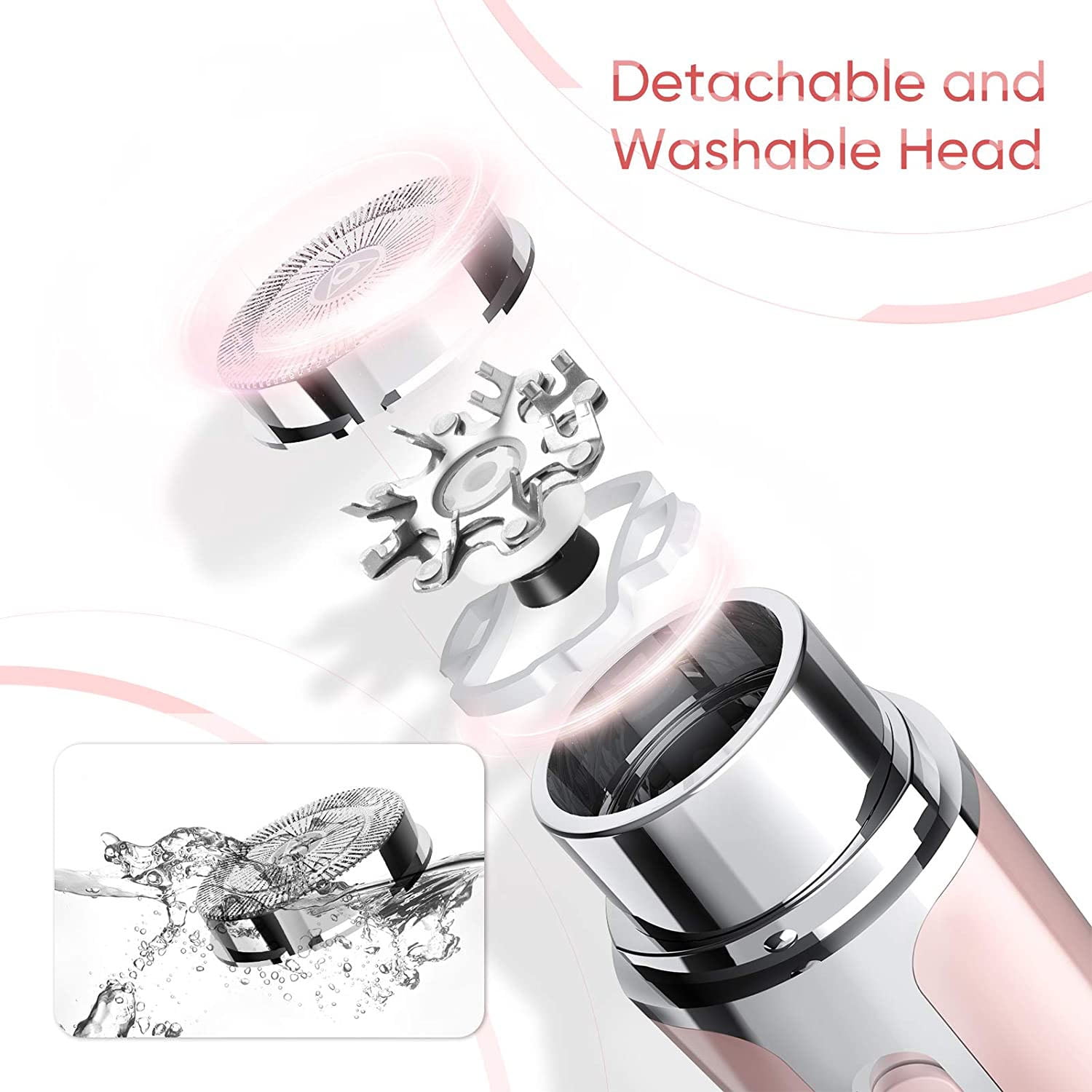 Portable Painless Facial Lipstick Mini Women's Face Hair Remover Shaver Rotating Disc Epilator 18000RPM
