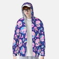 thumbnail image 2 of Balery colorful Skull mushroom rainbow Sudadera ligera de manga larga con capucha y protección solar UPF 50+ para hombre y mujer, ideal para pesca y running-Large, 2 of 7