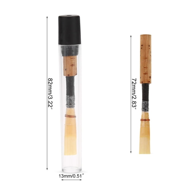 Oboe Reeds for Professional & Student Oboists, Handcrafted Cane Reeds with Clear Plastic Tube Sleeve, Wind Instrument Accessory
