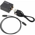 thumbnail image 1 of Convertidor de Audio Digital a analógico, caja de interruptor de Audio óptico a RCA, caja selectora de interruptor AV Coaxial Toslink, color negro, 1 of 4